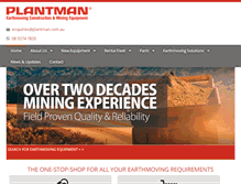 Tablet Screenshot of plantman.com.au